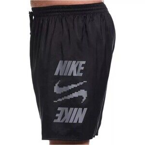 Nike Men's BIG & TALL Digi Stack Breaker 9" Swim Trunks Black Size Large NEW